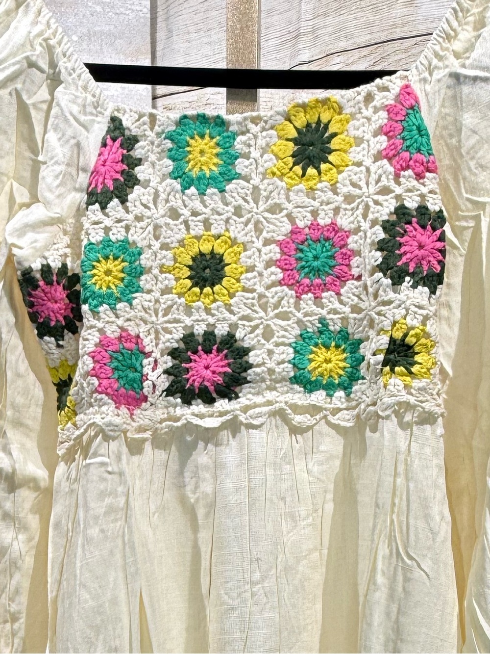 Umgee NWT Linen Blend Crochet Smocked Back Mini Dress - Picture 6 of 8